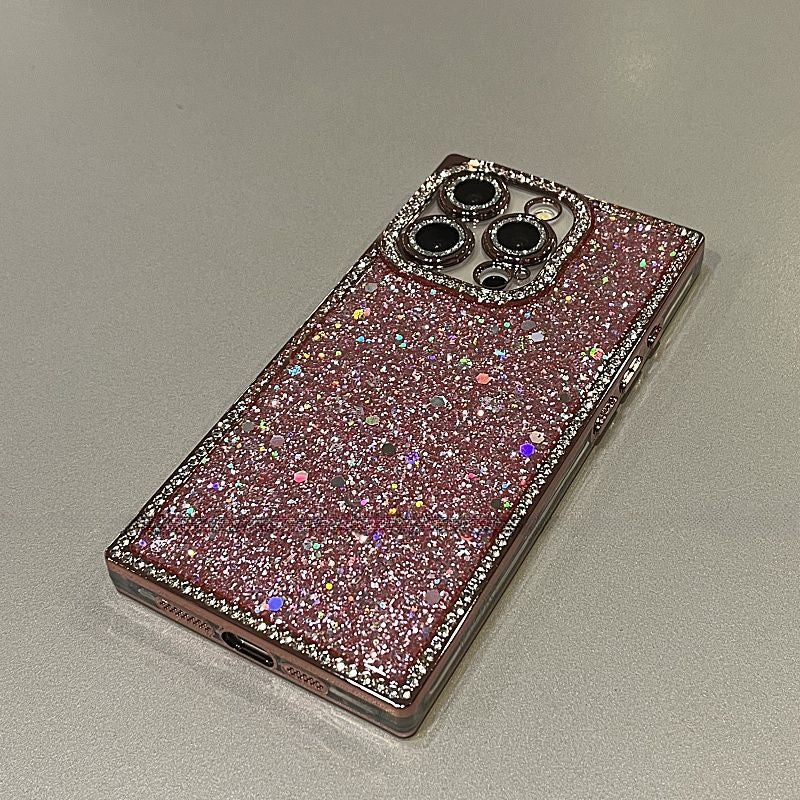 Glitter Lens Film Phone Case For iPhone