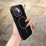Contrast Color Heat Dissipation Magnetic Phone Case For iPhone