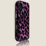 Leopard Print Magnetic Wireless Charging Phone Case For iPhone