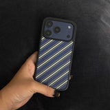 Blue and White Striped Epoxy Phone Case For iPhone