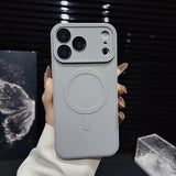 Fine Hole Lens Anti-collision Magnetic Phone Case For iPhone
