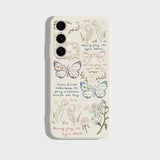 Butterfly Diary Anti-fall Silicone Case For Samsung