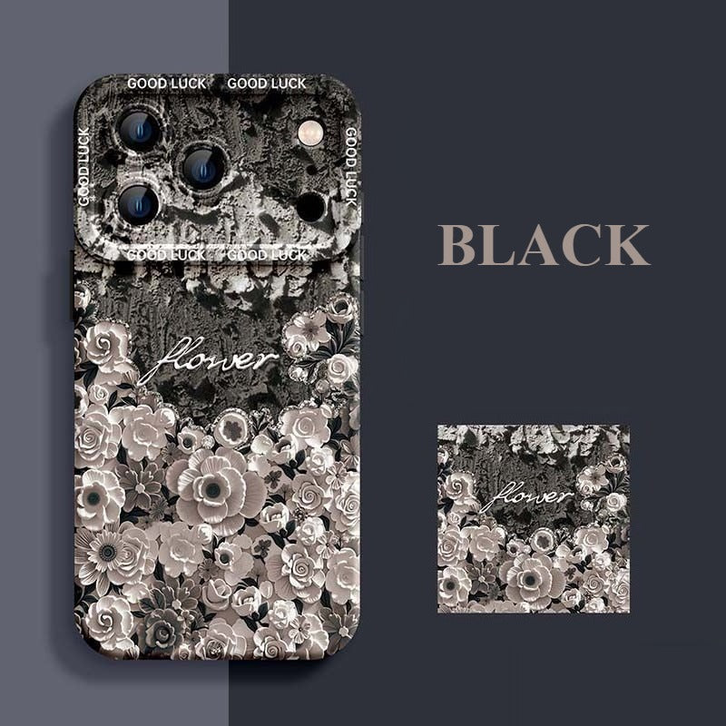 Oil Painting Flower Phone Case For iPhone