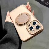 Magnetic Bracket Wireless Charging Case For iPhone