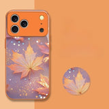 Maple Leaf Glass Phone Case For iPhone
