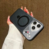 Plating Bracket Magnetic Case For iPhone