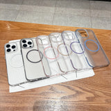 Magnetic Corrugated Phone Case For iPhone
