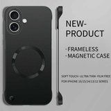 Metallic Paint Frameless Magnetic Hard Phone Case For iPhone