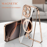 Electroplating Magnetic All-inclusive Hard Phone Case For iPhone