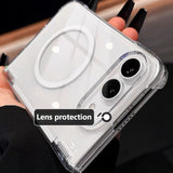 Transparent Magnetic Dual-axis Hinge Phone Case For iPhone Duo