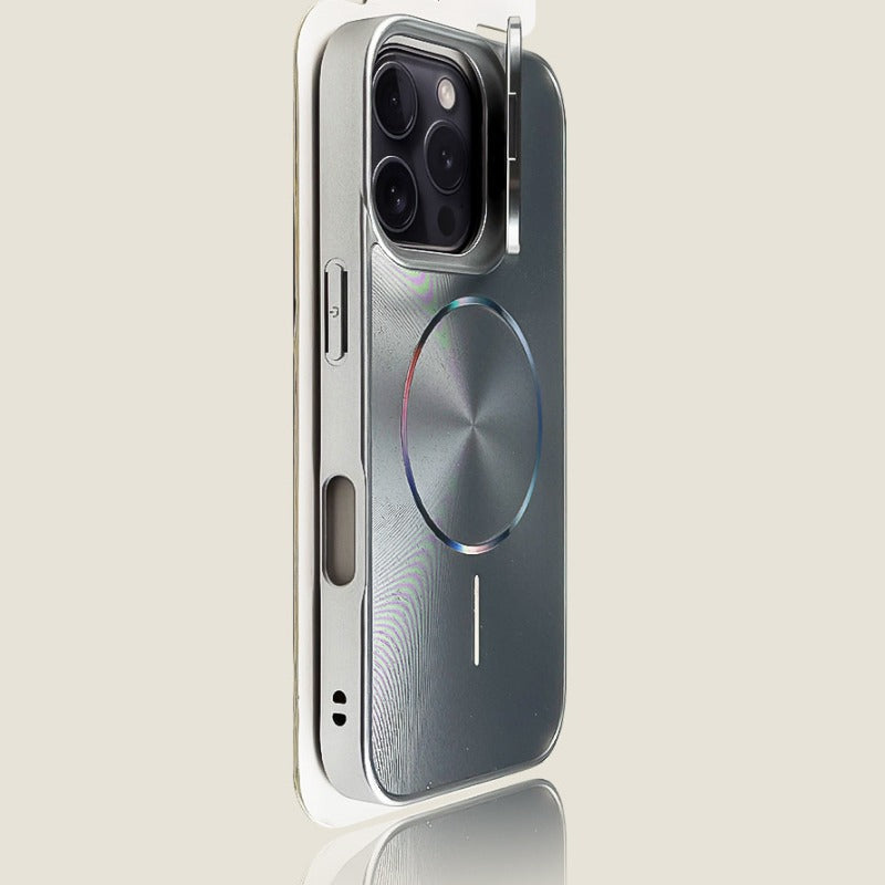 Glitter Magnetic Lens Holder Phone Case For iPhone
