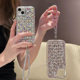 Electroplating 3D Glass Rhinestone Phone Case For iPhone