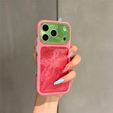 Foil-textured Phone Case For iPhone