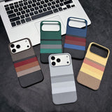 Striped Magnetic Phone Case For iPhone