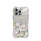 Transparent Oil Painting Flower Phone Case For iPhone