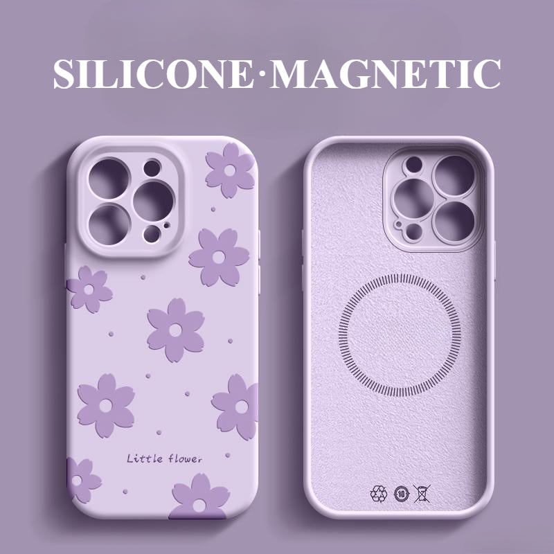 Flower Liquid Silicone Phone Case For iPhone