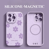 Flower Liquid Silicone Phone Case For iPhone