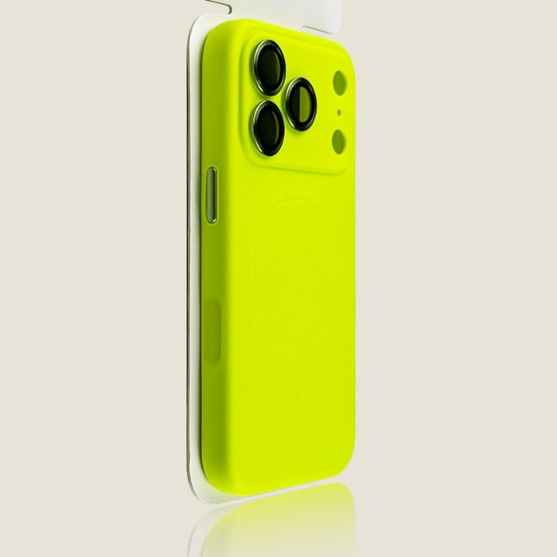 Fluorescent Green Silicone Magnetic Phone Case For iPhone