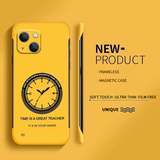 Ultra-thin Borderless Magnetic Clock Phone Case For iPhone