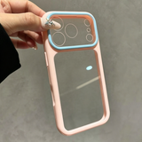 Color-blocked, Large-view Transparent Soft Phone Case For iPhone