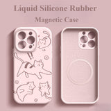 Magnetic Liquid Silicone Drop-Proof Phone Case For iPhone