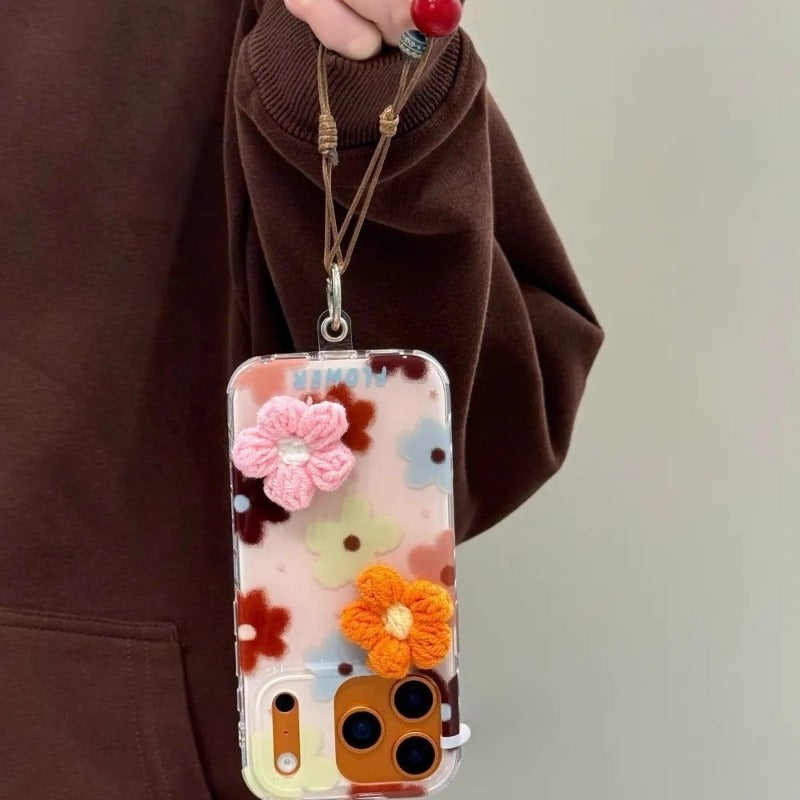 3D Knitted Flower Phone Case For iPhone