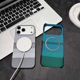 Striped Magnetic Phone Case For iPhone