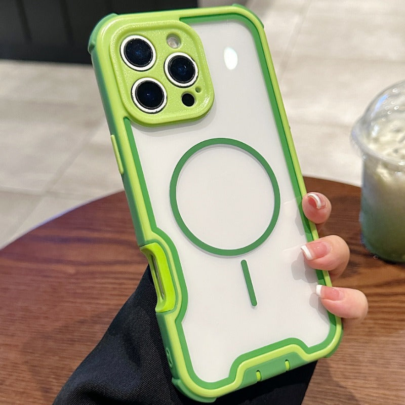 Colorblock Magnetic Phone Case For iPhone