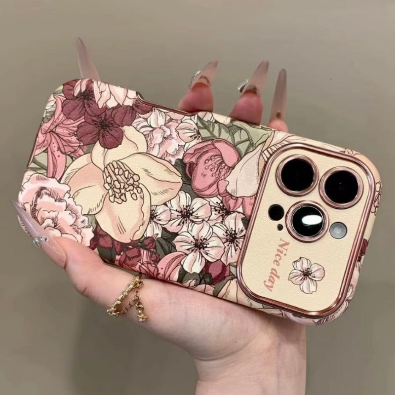 Oil Painting 3D Flower Phone Case For iPhone