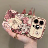 Oil Painting 3D Flower Phone Case For iPhone