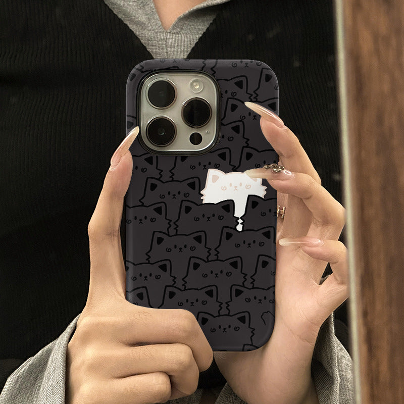 Cat Film 2 in 1 Shockproof Phone Case For iPhone