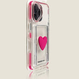 Love Card Holder Four-corner Anti-fall Phone Case For iPhone