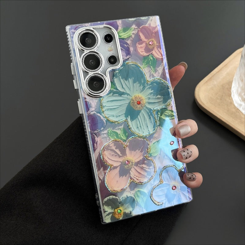 Oil painting flower phone case For Samsung