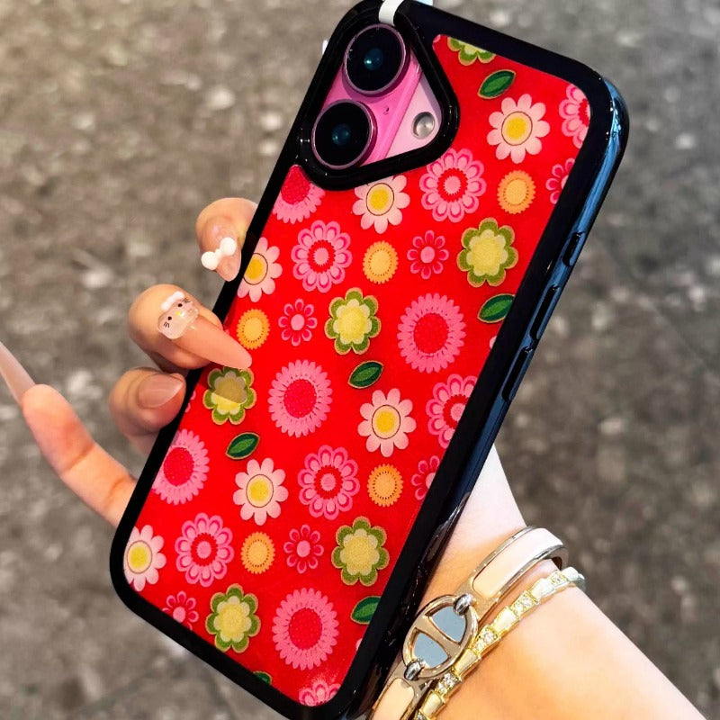 Bright Black Frame Acrylic Phone Case For iPhone