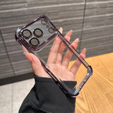 Electroplate Transparent Phone Case For iPhone