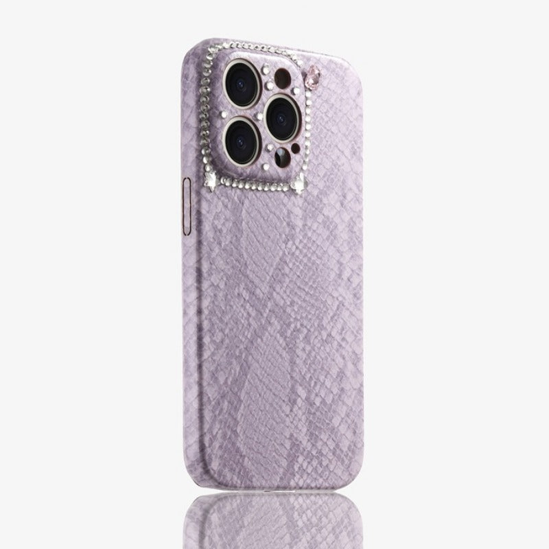 Snake Pattern Diamond Phone Case For iPhone
