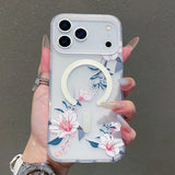 Luxury Flower Pattern For Magsafe Magnetic Case For iPhone