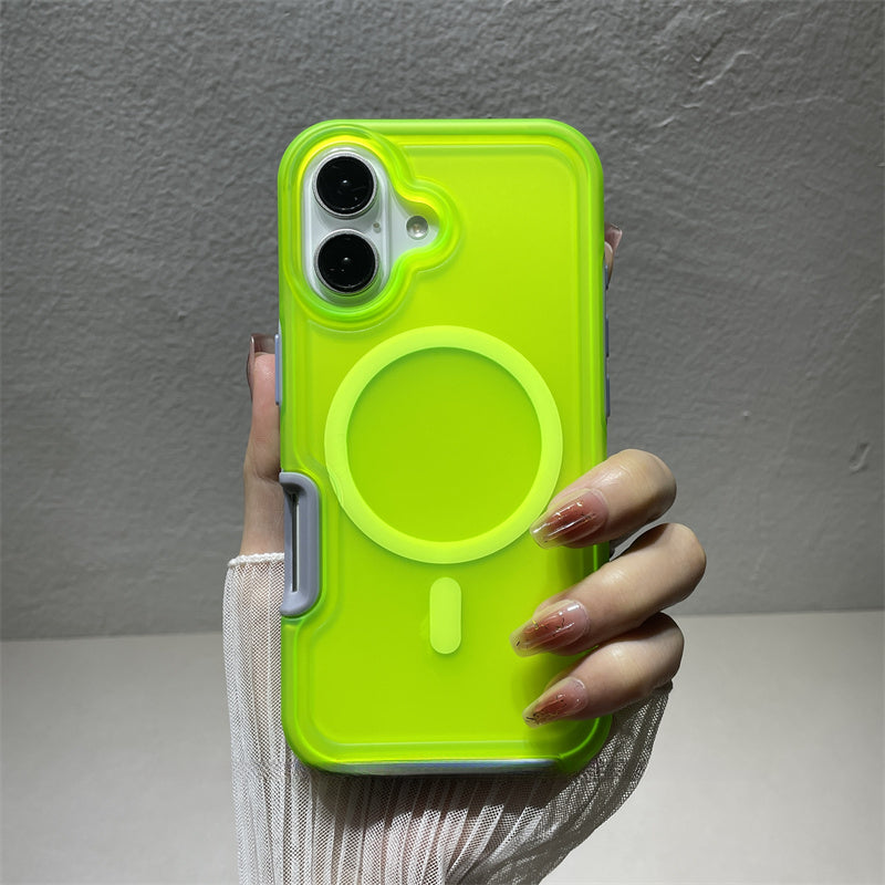 Solid Color Magnetic Skin-feel Phone Case For iPhone