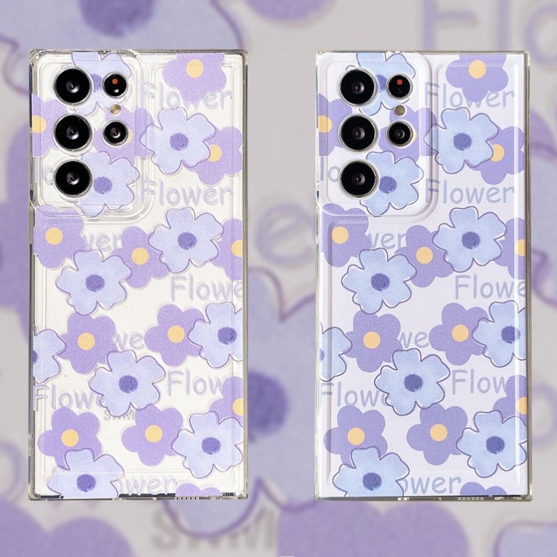 Purple Flower Phone Case For Samsung