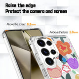 Flower-shaped Transparent Magnetic Phone Case For Samsung