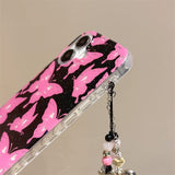 Simple Pink Butterfly Phone Case For iPhone