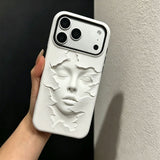 3D Face Sculpture Magnetic Phone Case For iPhone