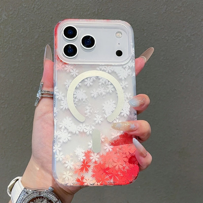 Luxury Flower Pattern For Magsafe Magnetic Case For iPhone