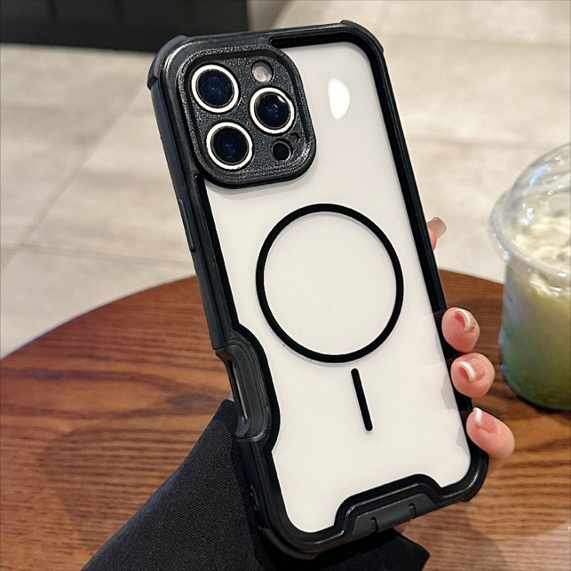 Colorblock Magnetic Phone Case For iPhone