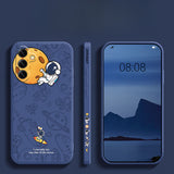 Astronaut Liquid Silicone Phone Case For Samsung