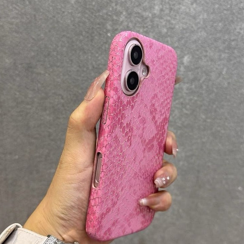 Snakeskin Pattern Half-covered Silicone Soft Phone Case For iPhone