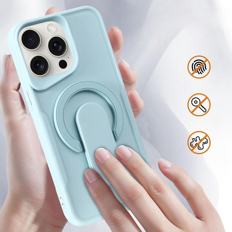 Simple Solid Color Magnetic Phone Case For iPhone