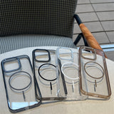 Transparent Acrylic Simple Magnetic Phone Case For iPhone