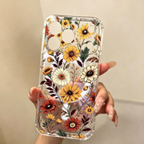 Retro Bouquet Transparent Magnetic Phone Case For iPhone