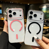 Slim Clear Transparent Magnetic Hard PC Case For iPhone